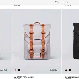 NWT Gaston Luga Classic Grey-Brown laptop backpack